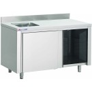 Table Armoire Adossee Du Chef Portes Couliss. Prof. 700 - Fabrinox