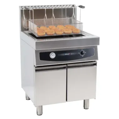 Friteuse à beignets gaz avec soubassement 35 litres  - Casselin