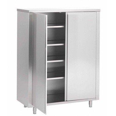 Armoire Inox Haute (P)600 X (H)1800 Mm 2 Portes Battantes, Aisi 430 - Fabrinox