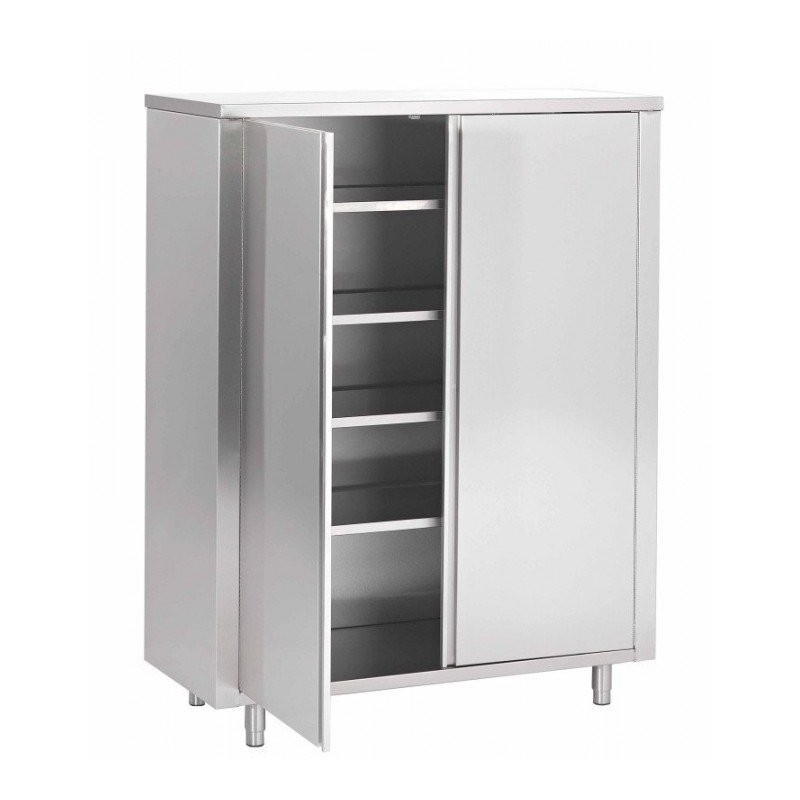 Armoire Inox Haute (P)600 X (H)1800 Mm 2 Portes Battantes, Aisi 430 - Fabrinox
