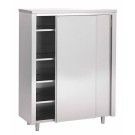 Armoire Inox Haute (P)700 X (H)1800 Mm 2 Portes Coulissantes, Aisi 430 - Fabrinox