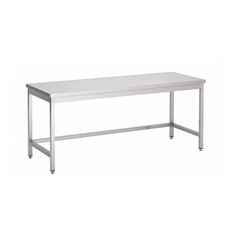 Table Inox Centrale (P)800 X (H)850 Mm Sans Dosseret Sans Tablette Intermédiaire Aisi 430 - ShopDesChefs