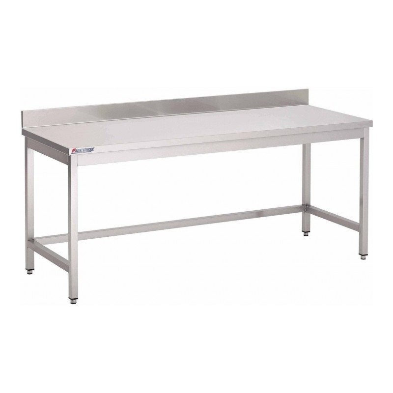 Table Inox Murale (P)600 X (H)850 Mm Avec Dosseret Sans Tablette Intermédiaire Aisi 430 - ShopDesChefs