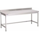 Table Inox Murale (P)600 X (H)850 Mm Avec Dosseret Sans Tablette Intermédiaire Aisi 430 - ShopDesChefs