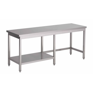 Table Centrale Avec Demi Sous-Tablette Prof. 800 - ShopDesChefs