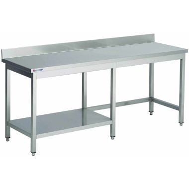 Table Adossee Avec Demi Sous-Tablette Prof. 600 - ShopDesChefs