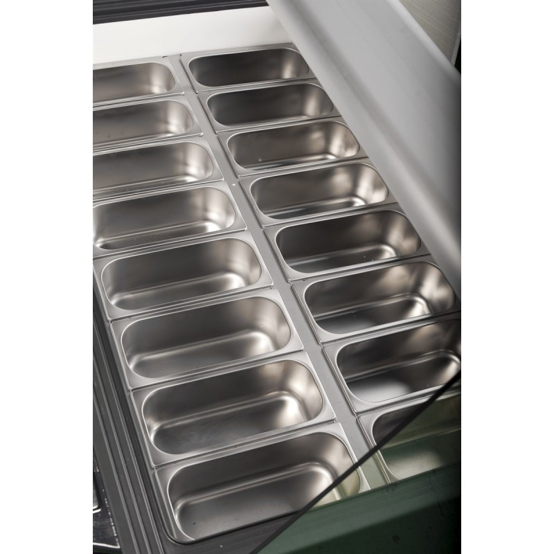 COMBISTEEL - Vitrine à crème glacée hawai 16 x 5 l