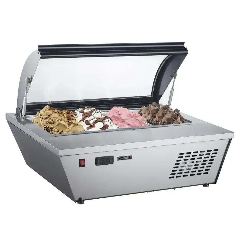 Vitrine à glaces à poser 4 x GN 1/3 - Casselin