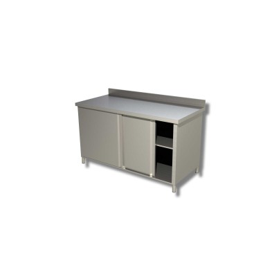 Table sur armoire porte battante avec dosseret - Ristopro