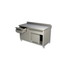 Table sur armoire portes coulissantes avec 2 tiroirs avec dosseret - Ristopro