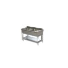 Plonge Inox 2 Eviers avec Etagère - Gamme 700 - Ristopro