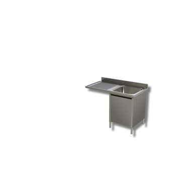Plonge sur Meuble Porte Battante Emplacement Lave Vaisselle à Gauche - Gamme 600 - Ristopro