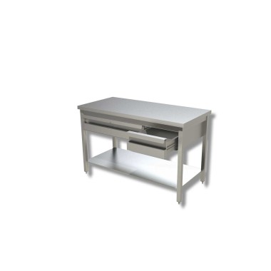 Table avec etagere et 3 tiroirs sans dosseret - Ristopro