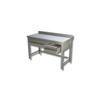 Table avec etagere et 2 tiroirs avec dosseret - Ristopro