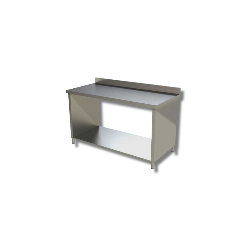 Table avec etagere et panneaux lateraux avec dosseret - Ristopro