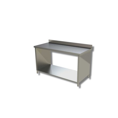 Table avec etagere et panneaux lateraux avec dosseret - Ristopro