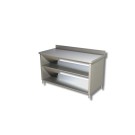 Table avec 2 etageres et panneaux lateraux avec dosseret - Ristopro