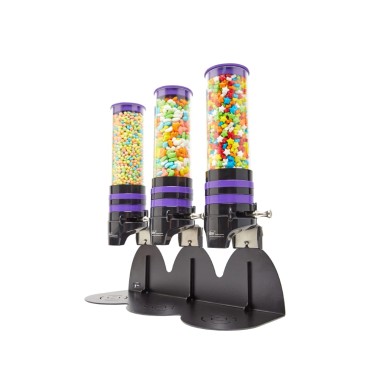 IDM - Distributeur de garnitures pour glace violet - 3 cylindres - DCT3-1L-PURPLE