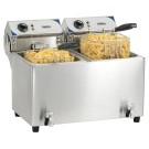 Casselin - Friteuse électrique avec vanne de vidange 2 x 7 litres