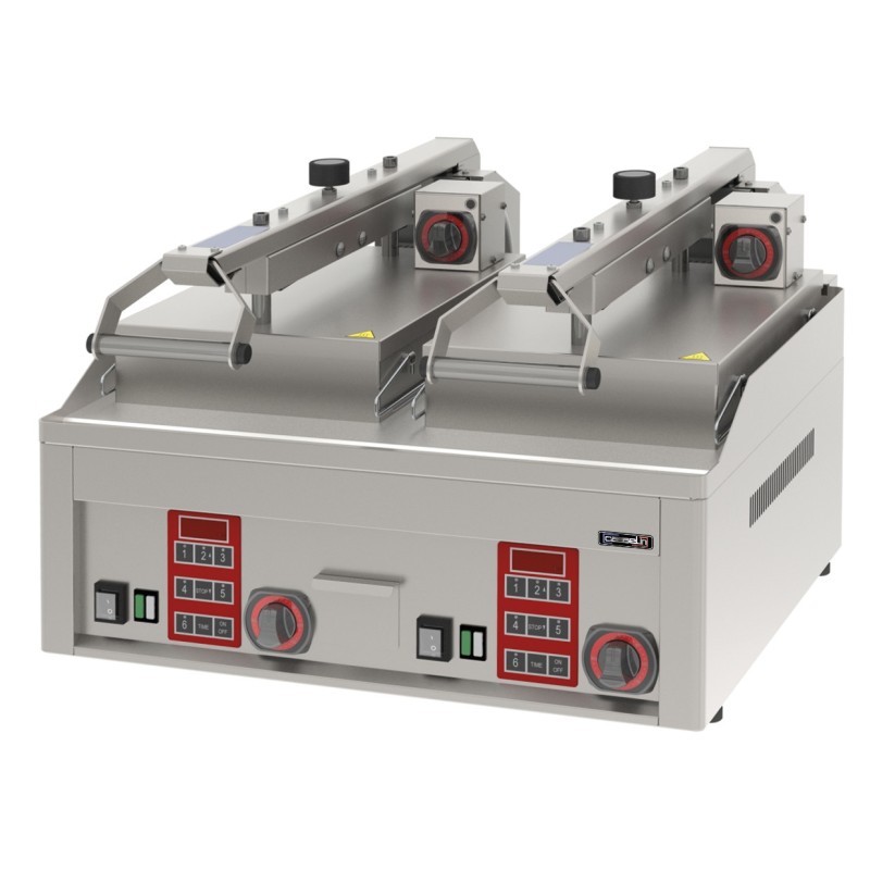 Casselin - Grill à rabat - Clam électrique semi automatique double