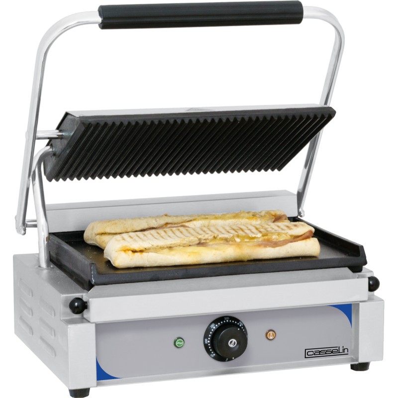 Casselin - Grill Panini plaques Rainurée - Lisse