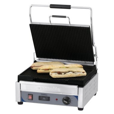 Casselin - Grill Panini Grand Premium Rainurée - Rainurée avec minuteur