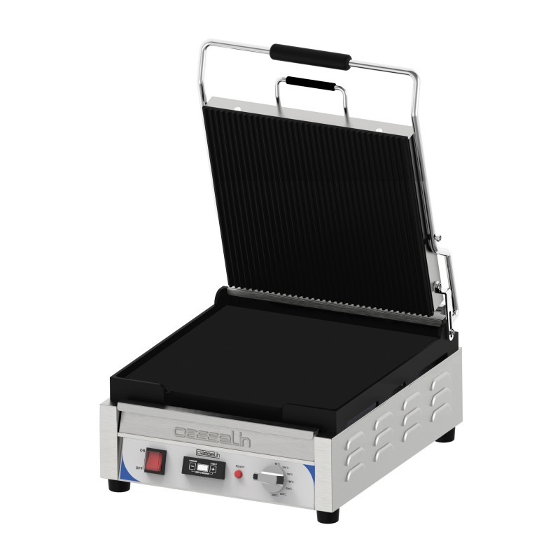 Casselin - Grill Panini XL Premium Rainurée - Lisse avec minuteur