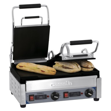 Casselin - Grill Panini double Premium Lisse - Lisse avec minuteur