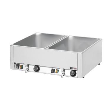 Casselin - Double bain-marie GN 1/1 avec 2 robinets de vidange