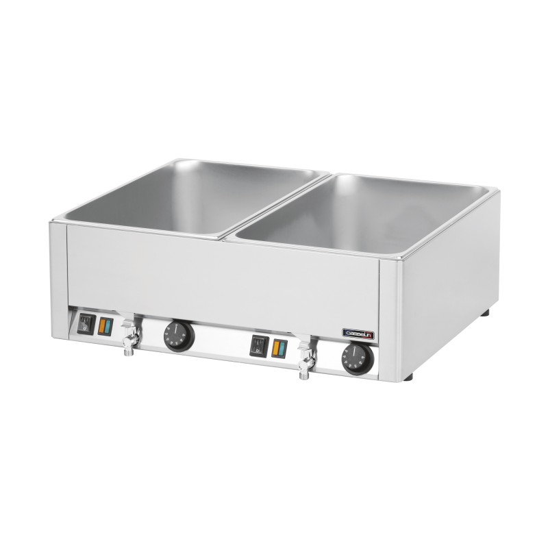 Casselin - Double bain-marie GN 1/1 avec 2 robinets de vidange