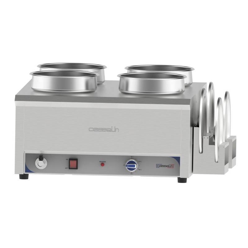 Casselin - Bain-marie à eau à sauce 4 x 7,5L