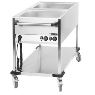 Casselin - Chariot bain-marie à eau 2 x GN 1/1
