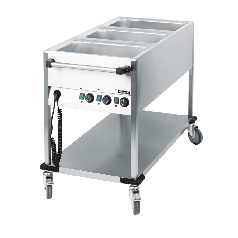 Casselin - Chariot bain-marie à eau 3 x GN 1/1
