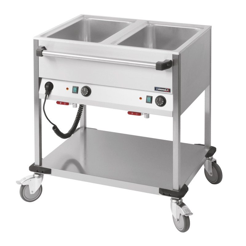 Casselin - Chariot bain-marie à eau 2 x GN 1/1