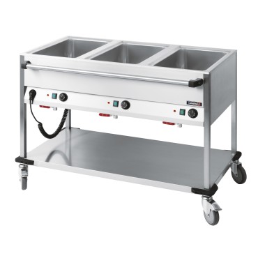 Casselin - Chariot bain-marie à eau 3 x GN 1/1