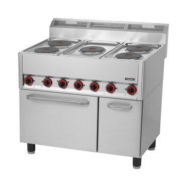 Casselin - Fourneau électrique 5 feux avec four électrique ventilé GN 1/1 99