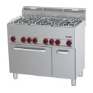 Casselin - Fourneau gaz 6 feux avec four électrique ventilé GN 1/1 P 99