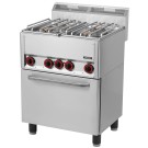 Casselin - Fourneau gaz 4 feux avec four électrique ventilé GN 1/1 66
