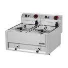 Casselin - Friteuse électrique à poser avec vanne de vidange 2x8 litres T 66