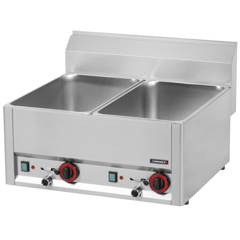 Casselin - Double bain-marie GN 1/1 avec vannes de vidange 66