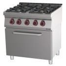 Casselin - Fourneau gaz 4 feux avec four électrique ventilé GN 1/1 80