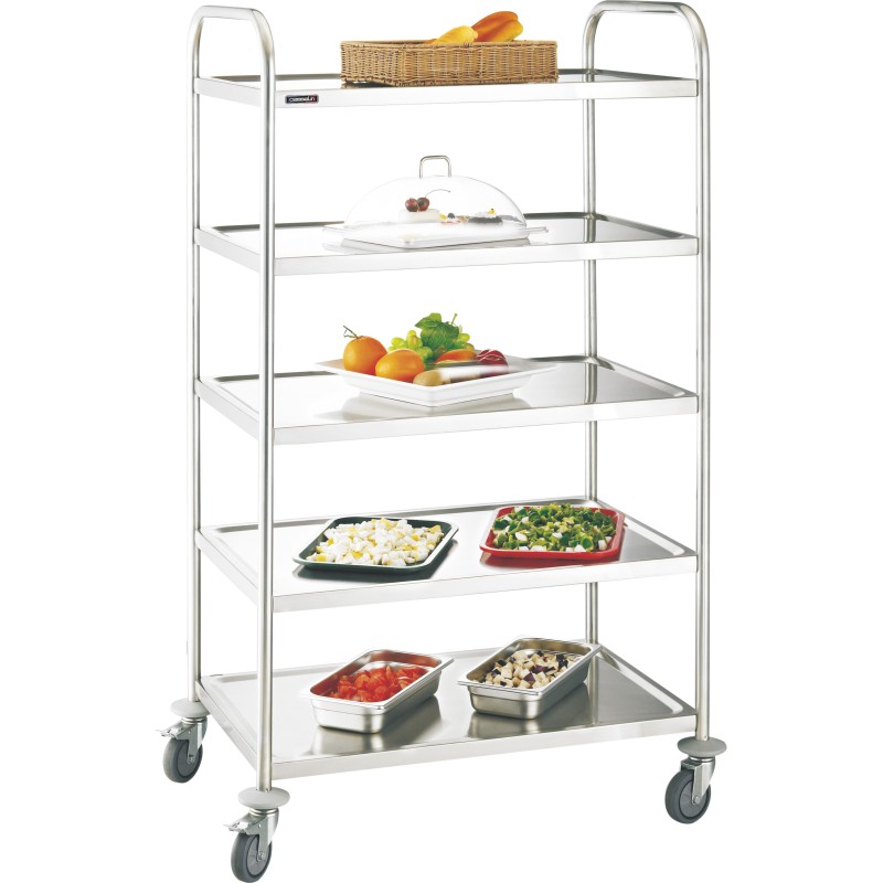Casselin - Chariot inox 5 plateaux
