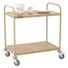 Casselin - Chariot de service imitation bois 2 plateaux