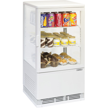 Casselin - Mini vitrine réfrigérée positive 58L Blanche