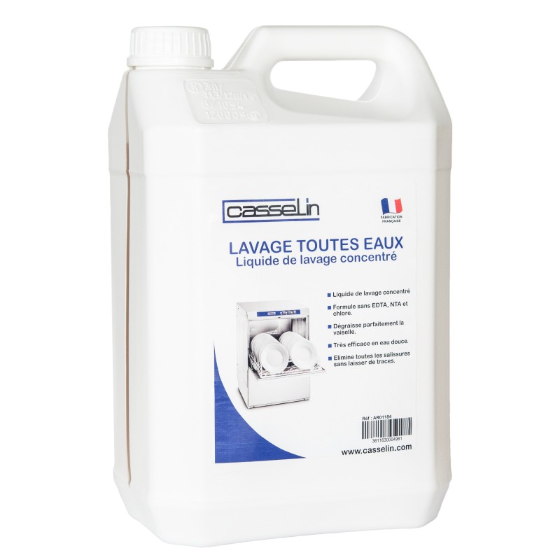 Casselin - Lot de 4 - Liquide de lavage pour lave-vaisselle 5 L