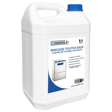 Casselin - Lot de 4 - Liquide de rinçage pour lave-vaisselle et lave-verres 5 L