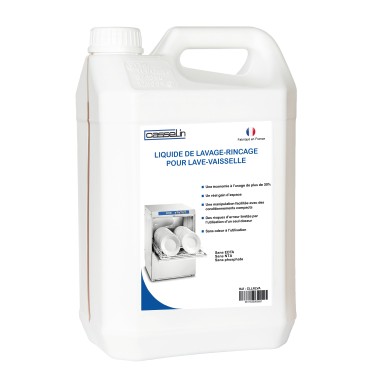 Casselin - Lot de 4 - Liquide de lavage-rinçage pour lave-vaisselle 5 L