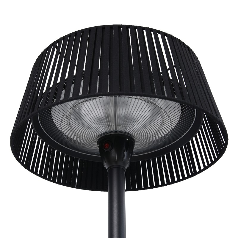 Chauffage de terrasse électrique sur pied 1500W - Noir - Zen - Veba