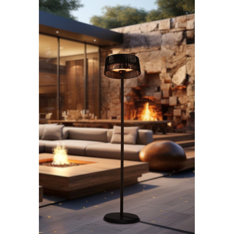 Chauffage de terrasse électrique sur pied 1500W - Noir - Zen - Veba