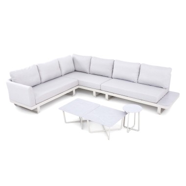 Veba - Fellow set de jardin lounge en aluminium - Gris clair